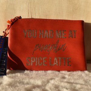 NWT Violet Ray Pumpkin Spice Latte Wristlet